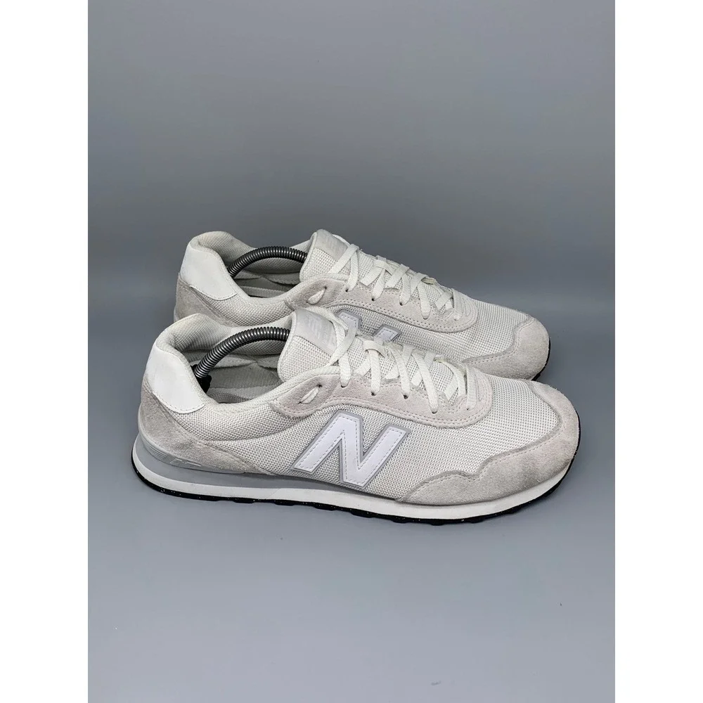New Balance 515 White Gray Lifestyle Running Shoes ML515WHT Men's Sz 12
